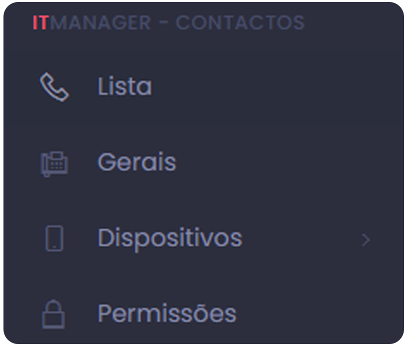 Sincronização de contactos